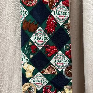 Tabasco Men's Neck Tie Novelty Silk Hot Sauce Fan Foodie Necktie Kitchy